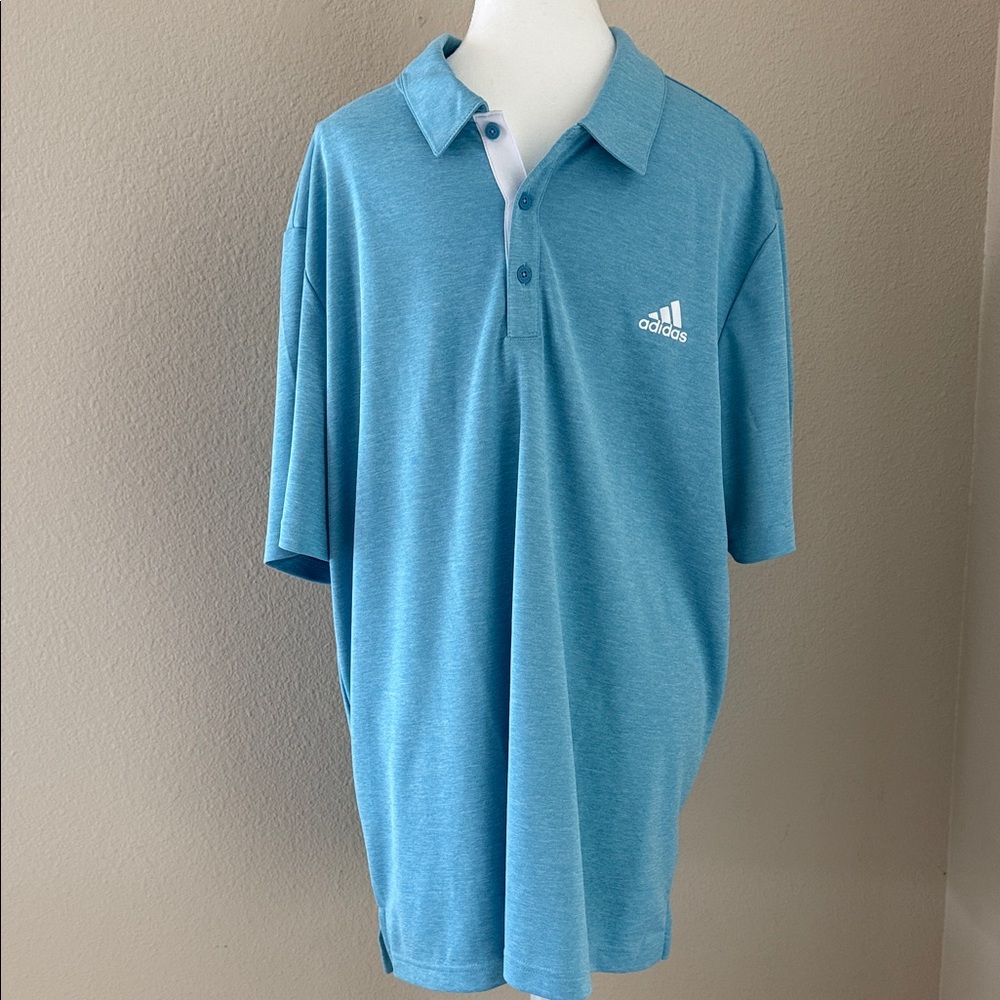 Adidas Men's Sky Blue Golf Polo Shirt Size XL. NEW W TAGS!